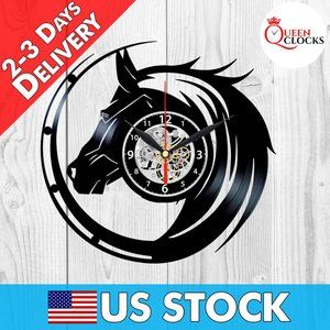 Horses Vinyl Wall Clockn Horse Birthday Gifts
